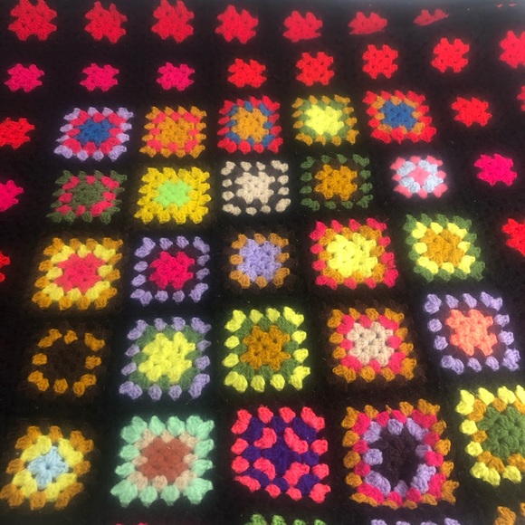 other Other - Granny square vintage Afghan throw blanket